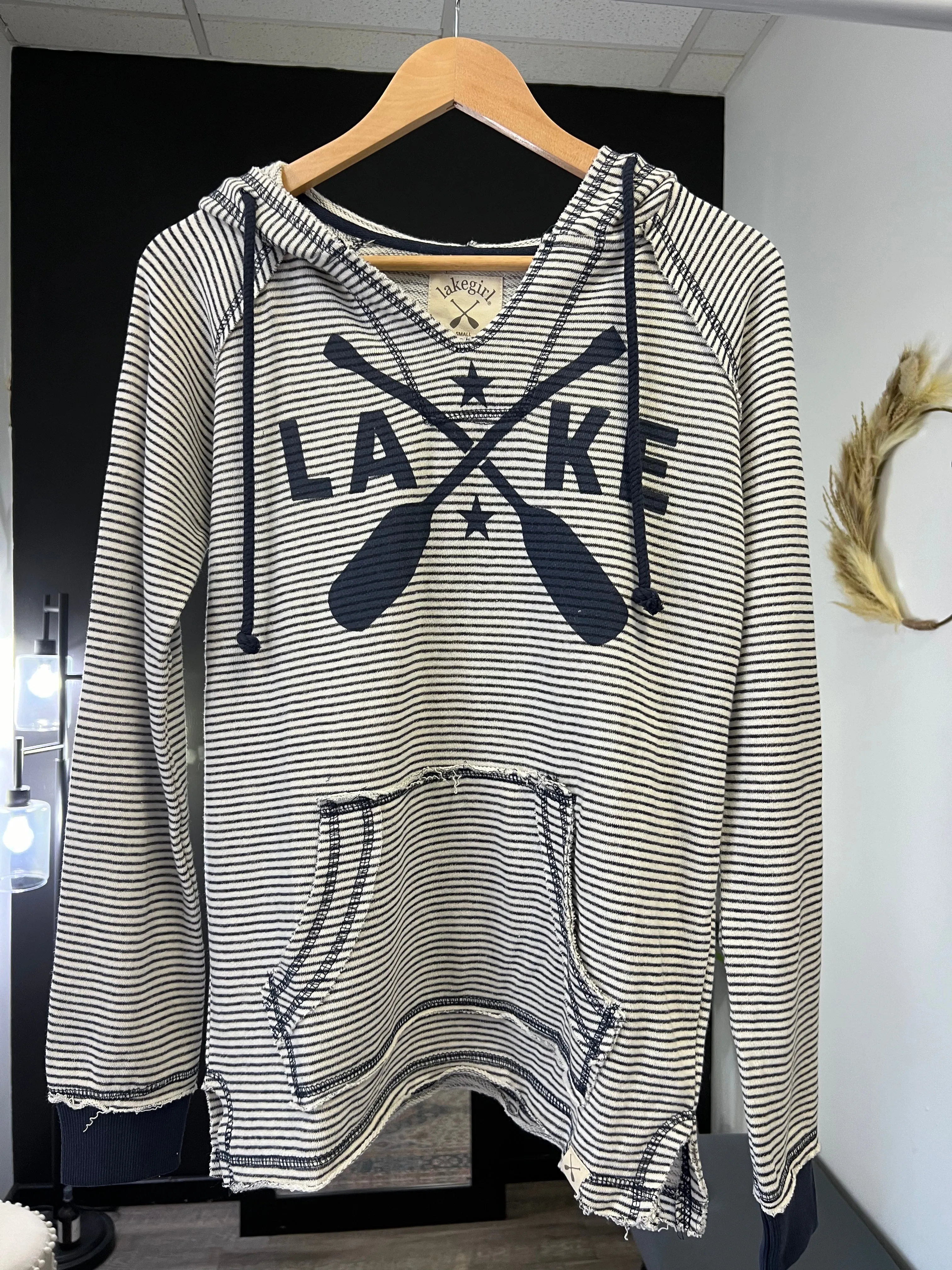 Lakegirl Lake Paddles Stripe Weekender Hoodie