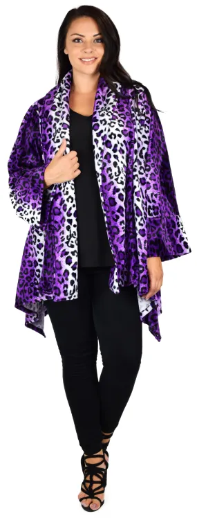 Made in USA, Ultimate Travelers Jacket, Plus Size Jacket, Velvet Duster, Winter jacket, Animal Print Jacket