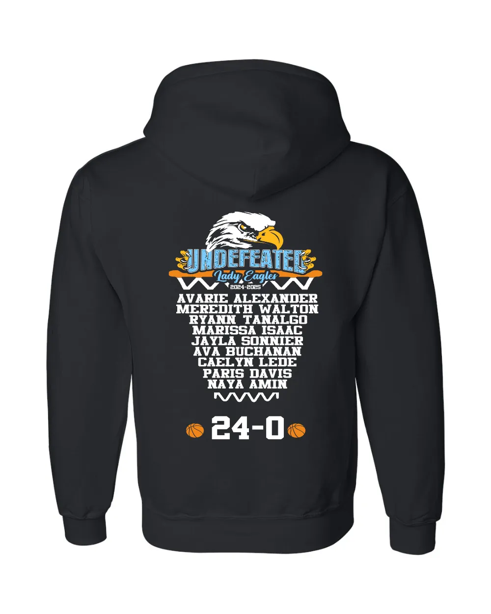 McNair Jr High - Basketball Championship  Pullover Cotton Blend Hoodie