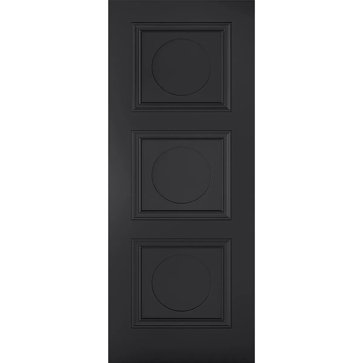 Minimalist Wardrobe Door & Frame Kit - Four Antwerp 3 Panel Black Primed Door