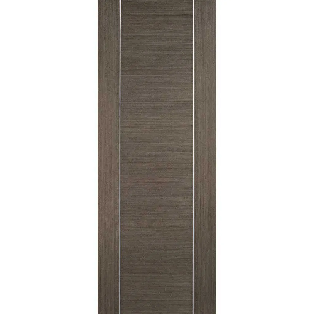 Minimalist Wardrobe Door & Frame Kit - Three Alcaraz Chocolate Grey Doors - Prefinished