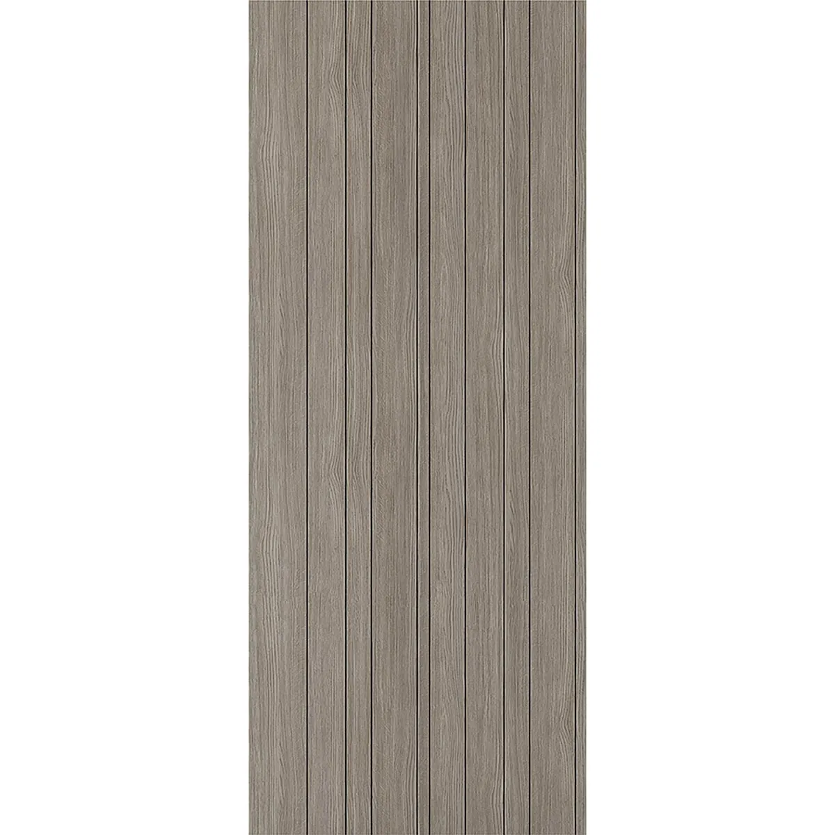 Minimalist Wardrobe Door & Frame Kit - Three Laminate Montreal Light Grey Door - Prefinished