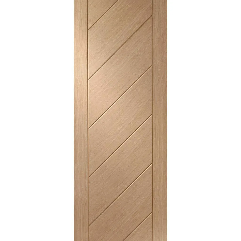 Minimalist Wardrobe Door & Frame Kit - Three Monza Oak Doors - Unfinished