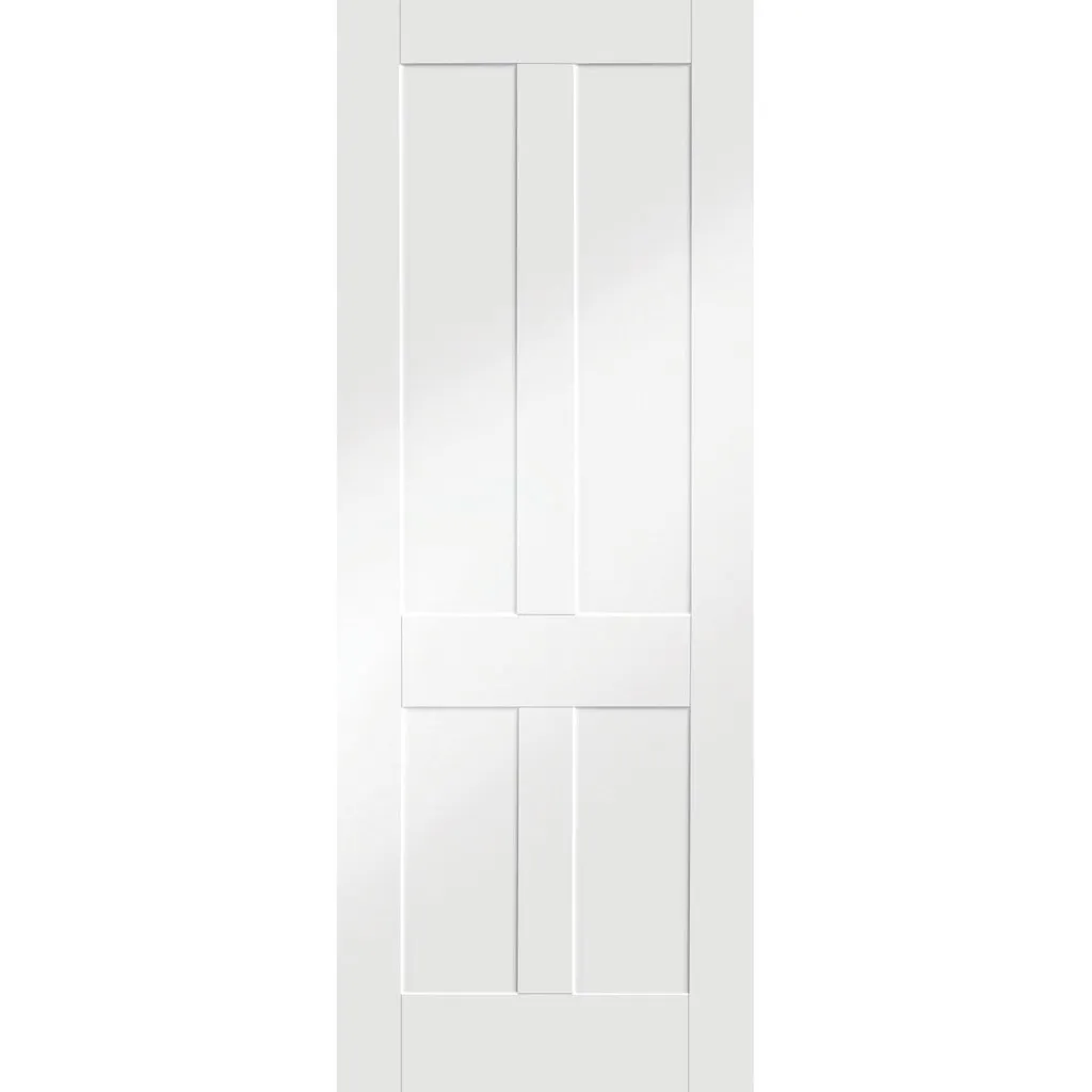 Minimalist Wardrobe Door & Frame Kit - Three Victorian Shaker 4 Panel Door - White Primed