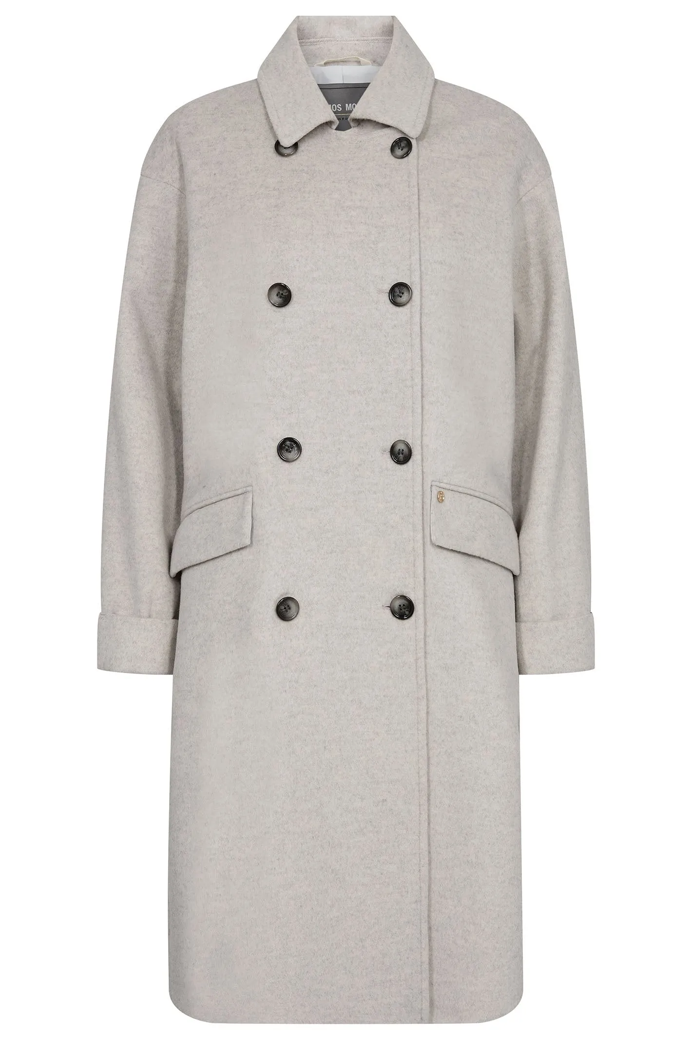 Mos Mosh 155530 Ecru Grey Venice Wool Coat