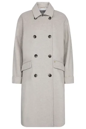 Mos Mosh 155530 Ecru Grey Venice Wool Coat
