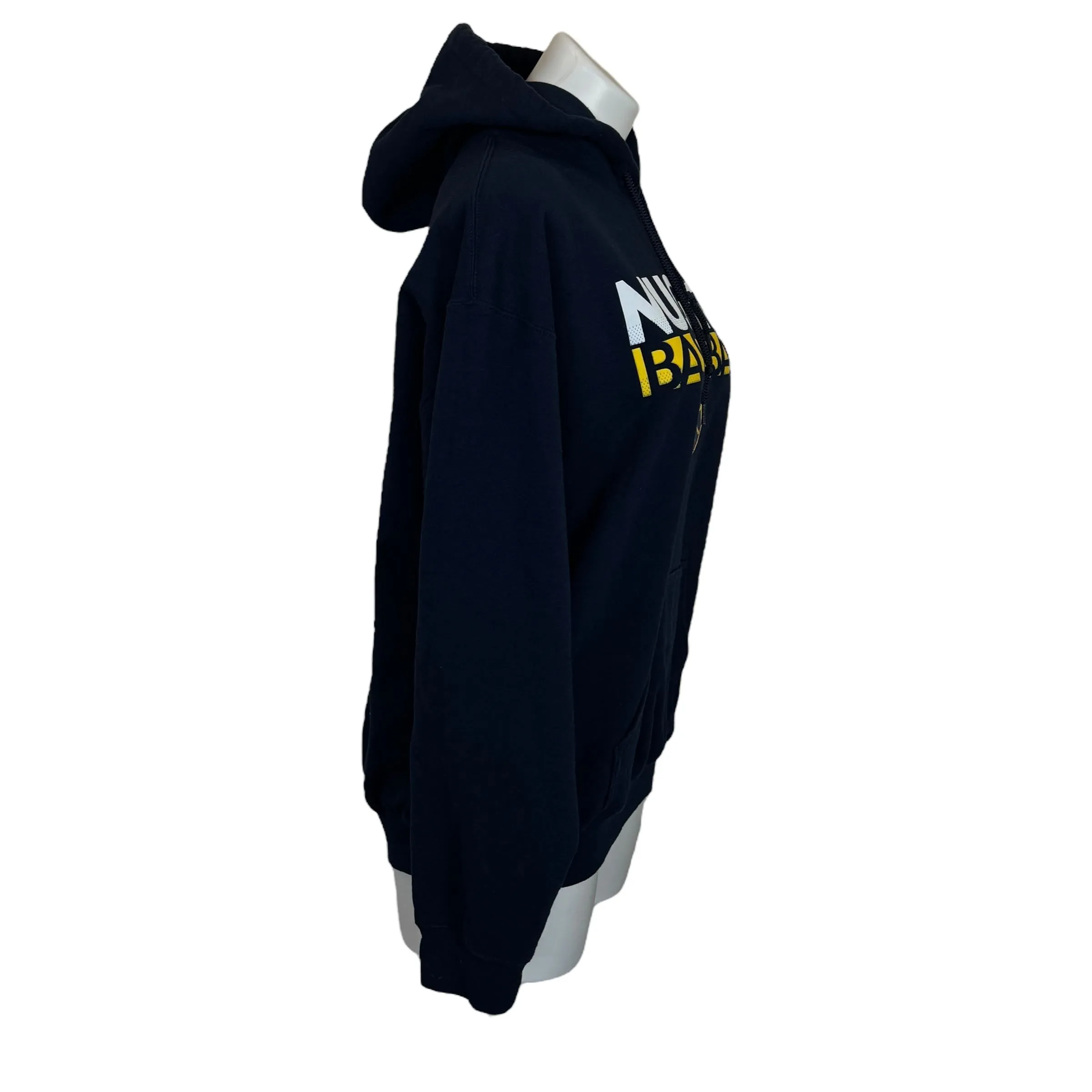 NBA | Women's Navy Blue Denver Nuggets Basketball Logo Pullover Hoodie Top | Size: M