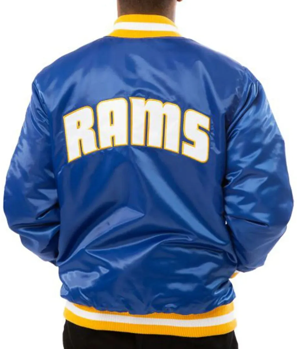 NFL LA Rams Exclusive Blue Satin Jacket