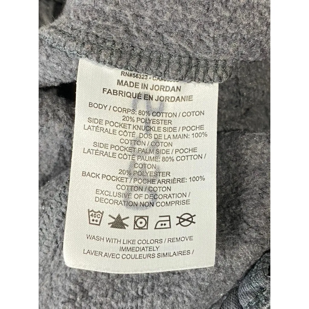 NIKE Women's Gray Club Fleece Swoosh Logo Drawstring Pull-On Sweatpants SZ S