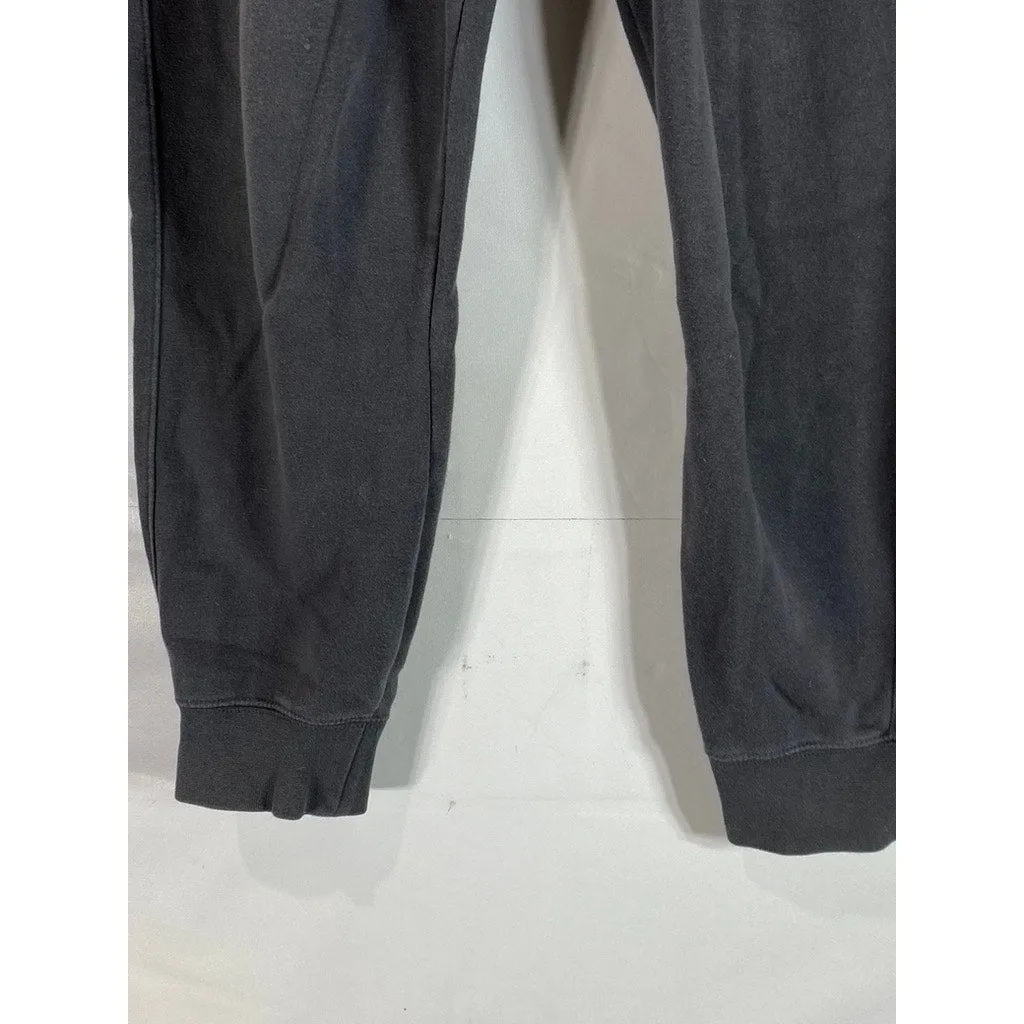 NIKE Women's Gray Club Fleece Swoosh Logo Drawstring Pull-On Sweatpants SZ S