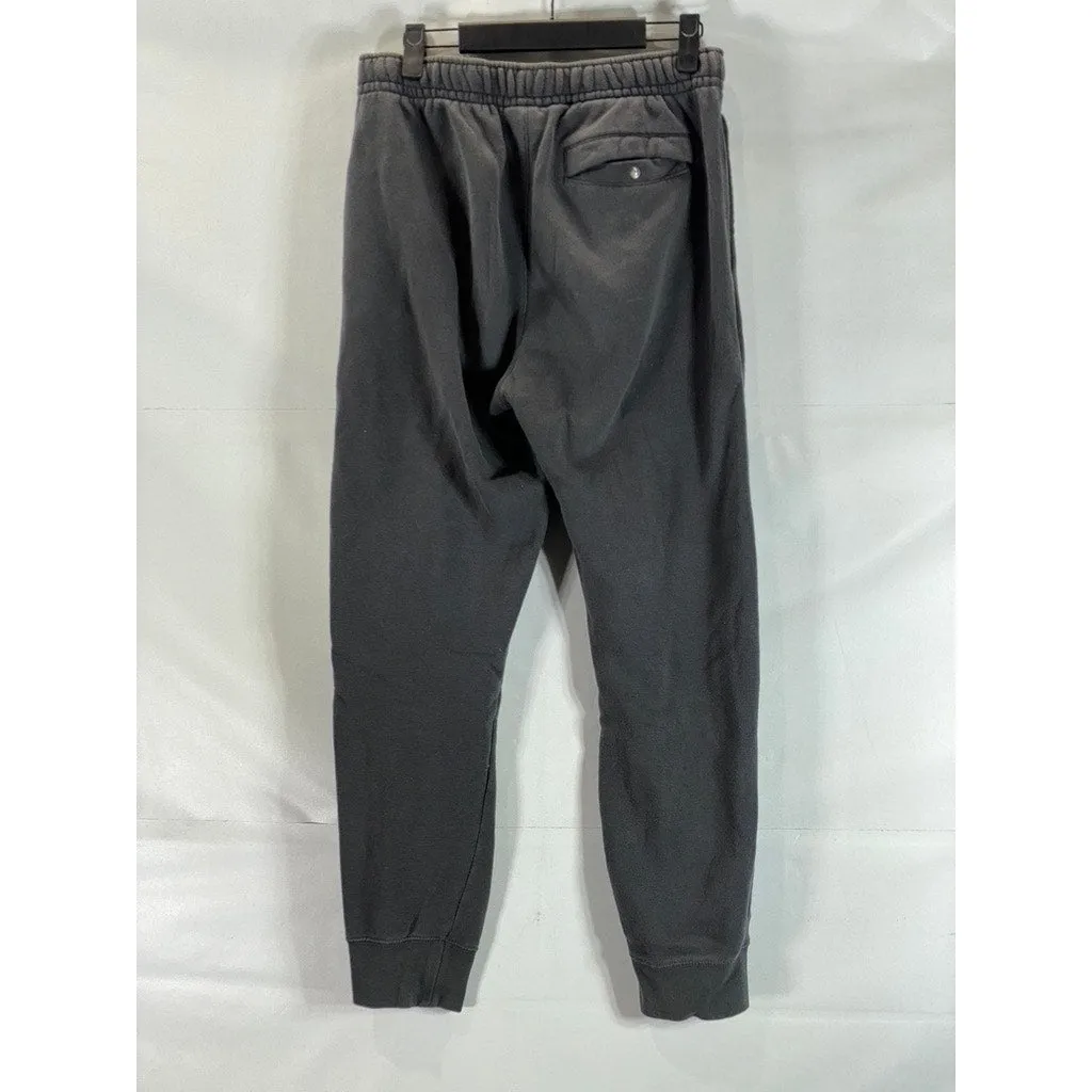 NIKE Women's Gray Club Fleece Swoosh Logo Drawstring Pull-On Sweatpants SZ S
