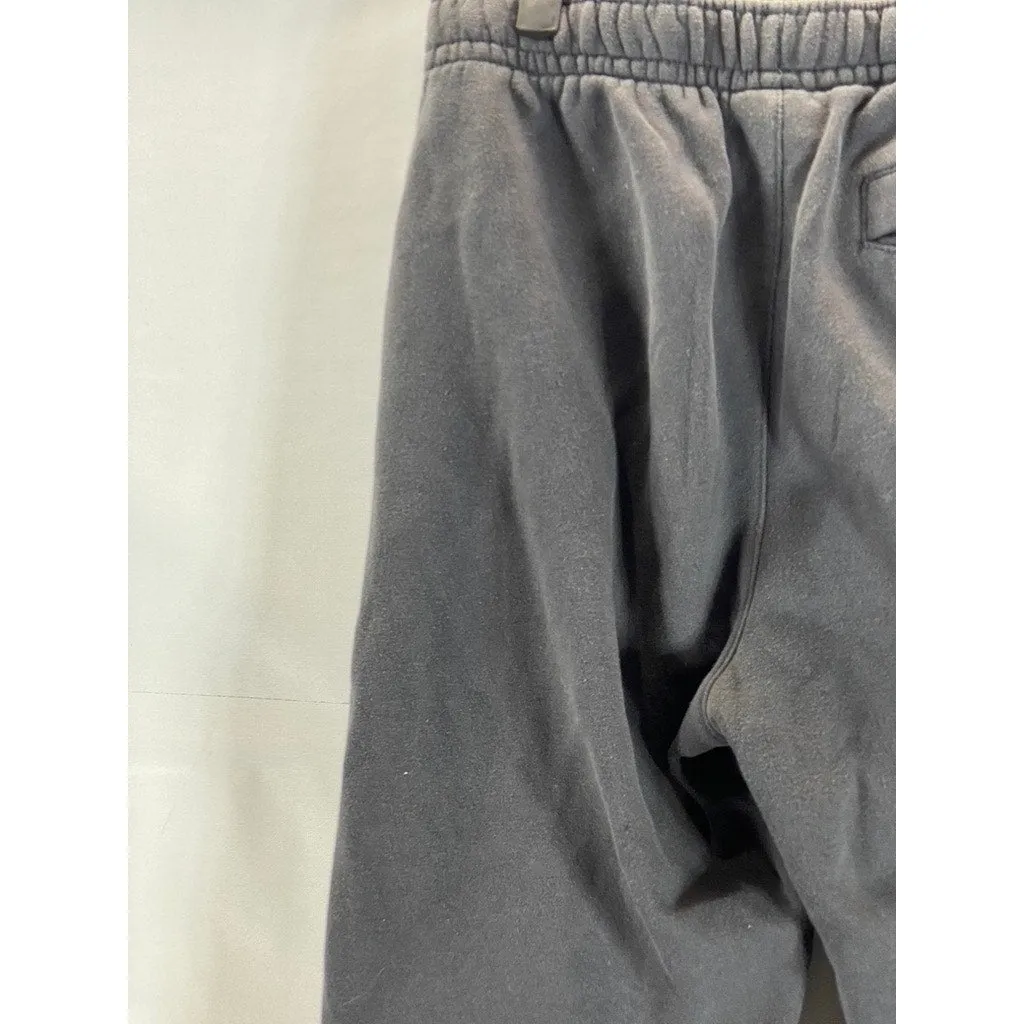 NIKE Women's Gray Club Fleece Swoosh Logo Drawstring Pull-On Sweatpants SZ S