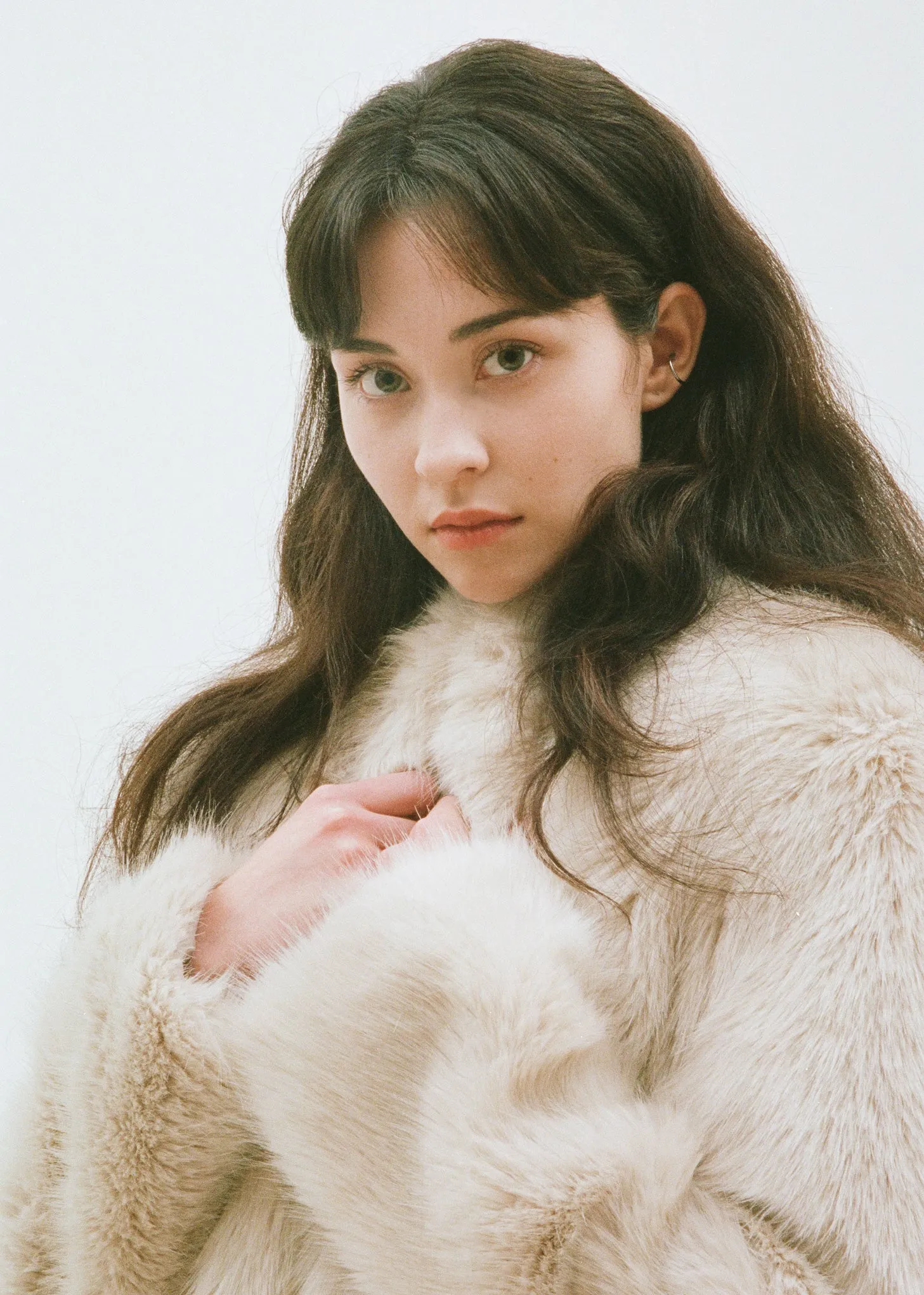 Oatmeal Faux Fur Coat