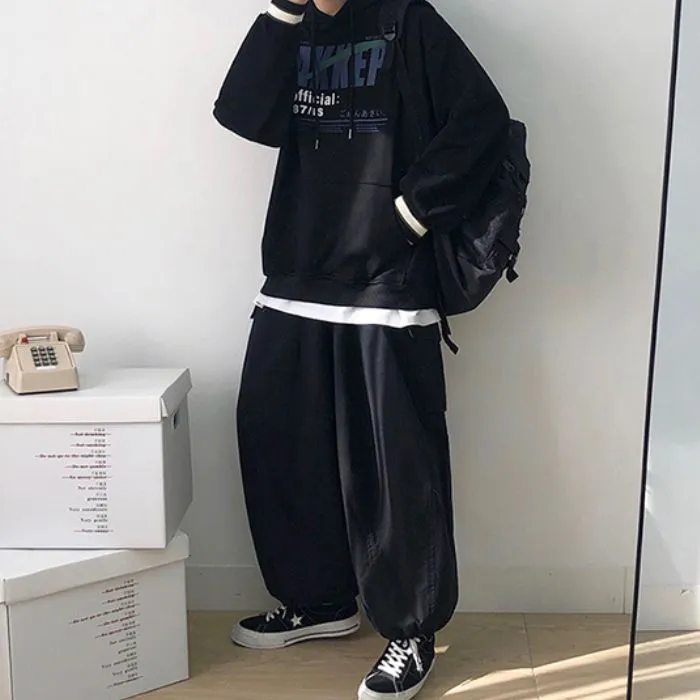 Printed Pullover Loose Hoodie N0500