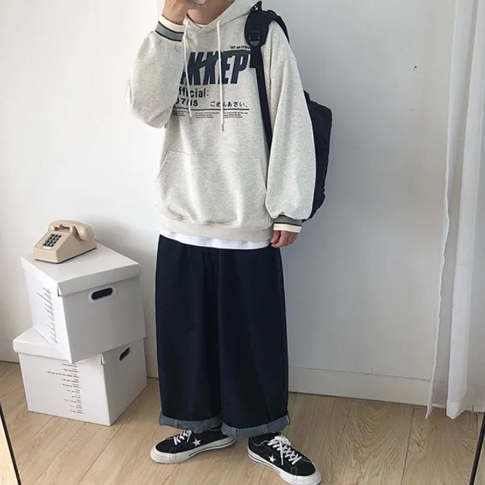 Printed Pullover Loose Hoodie N0500