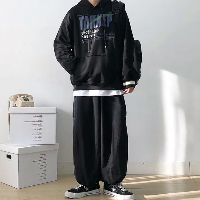 Printed Pullover Loose Hoodie N0500