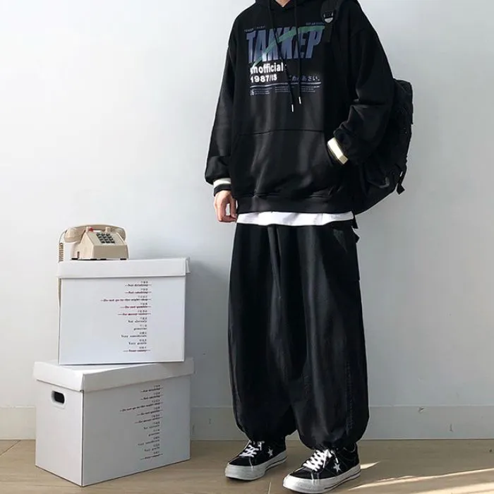 Printed Pullover Loose Hoodie N0500