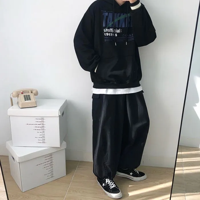 Printed Pullover Loose Hoodie N0500