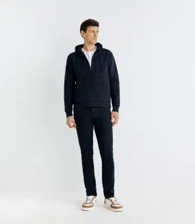 Pull gilet à capuche marine