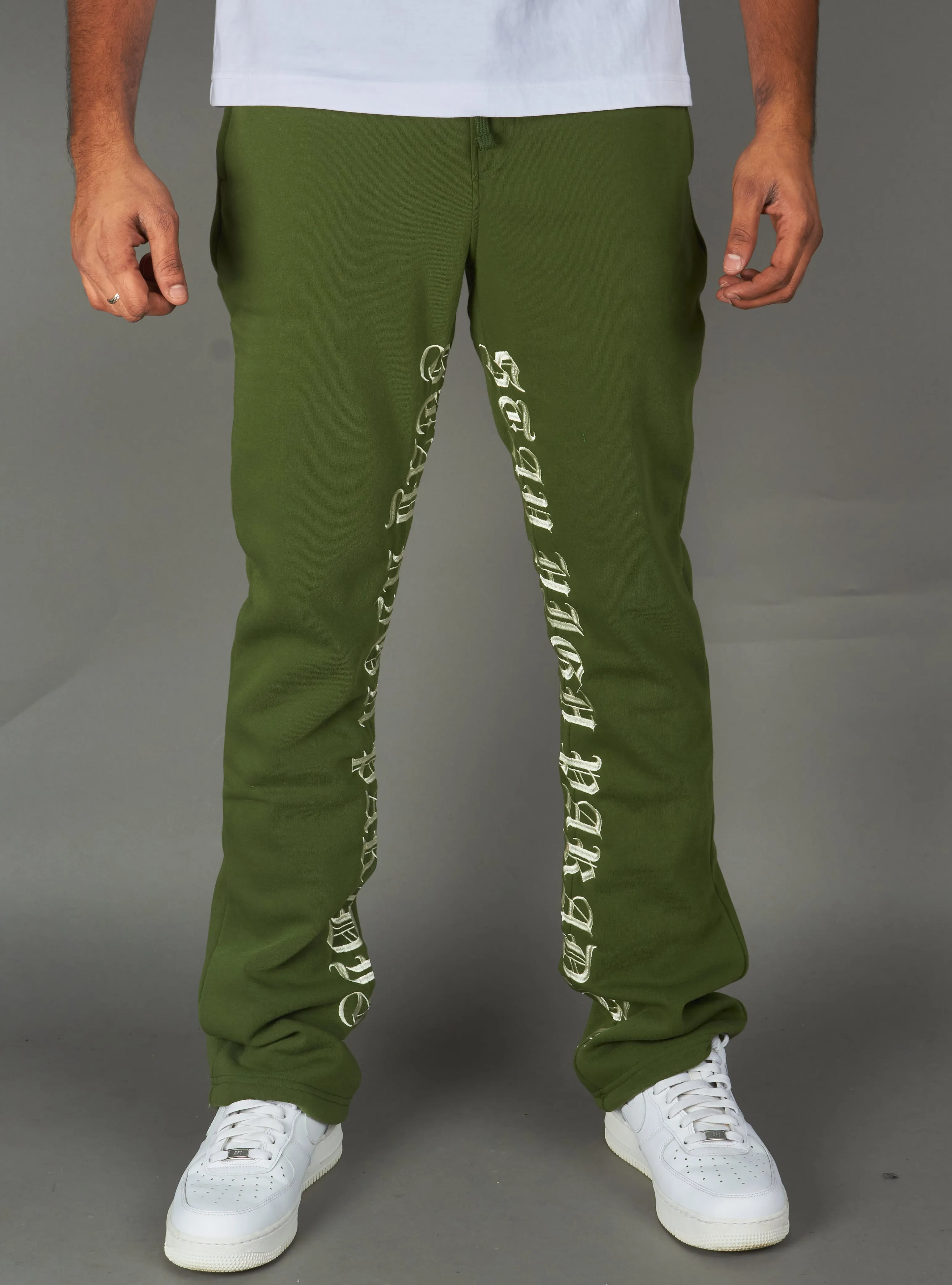 Rebel Minds Sweatpants - Stay High FLC - Olive - 100-491