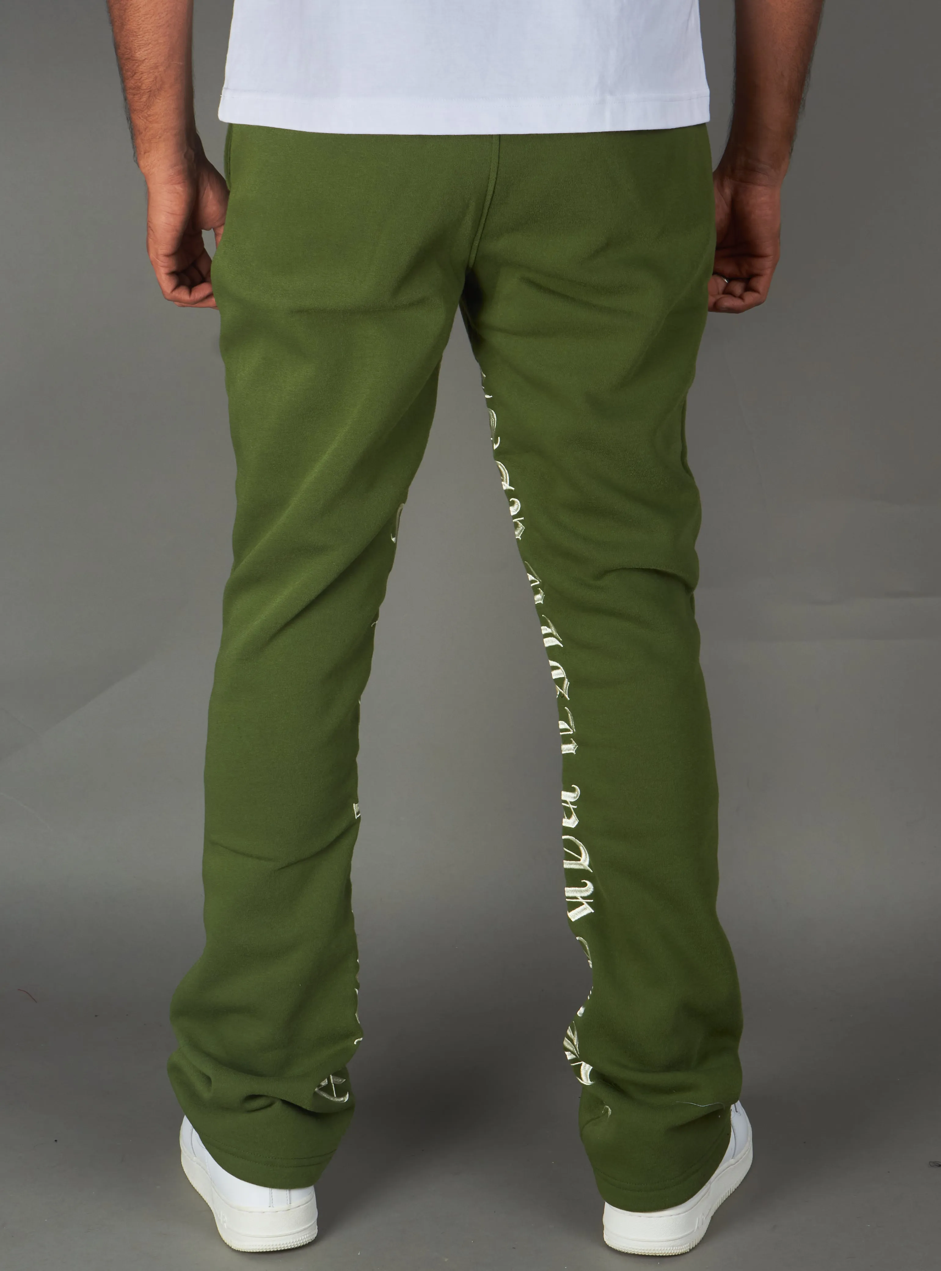 Rebel Minds Sweatpants - Stay High FLC - Olive - 100-491