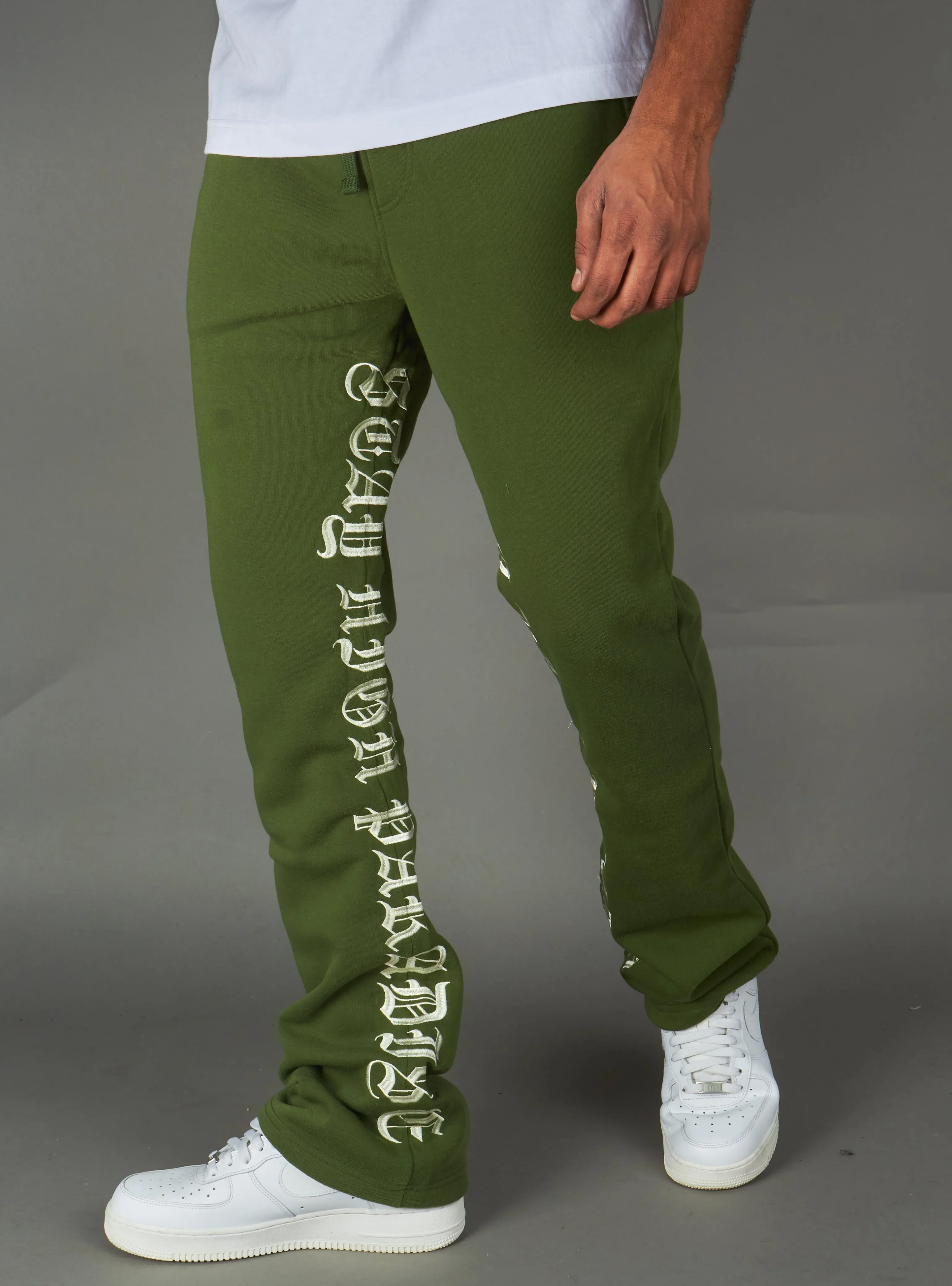 Rebel Minds Sweatpants - Stay High FLC - Olive - 100-491