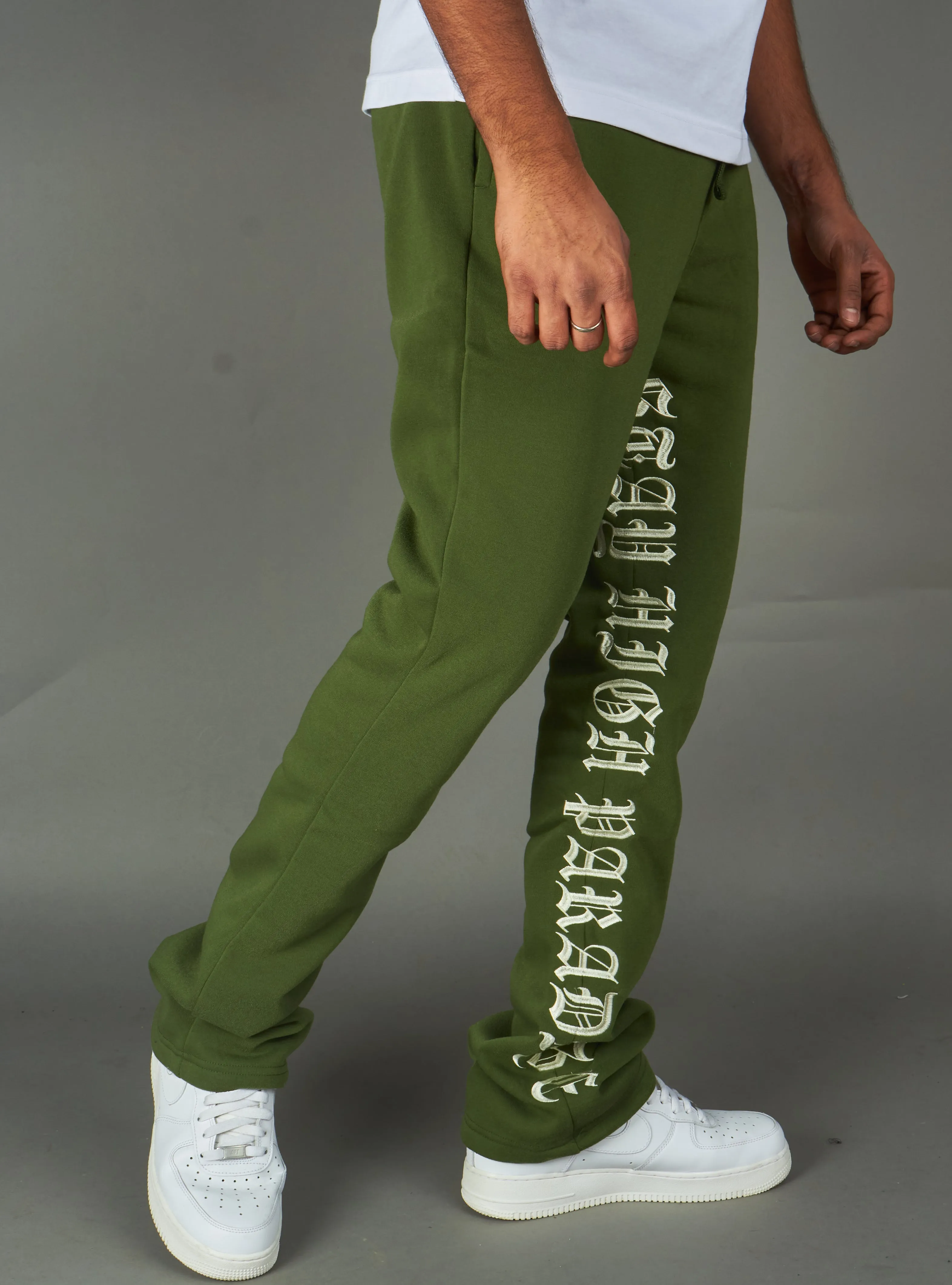 Rebel Minds Sweatpants - Stay High FLC - Olive - 100-491