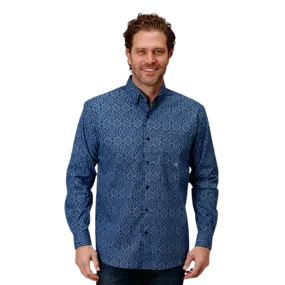Roper Men's Medallion Paisley Blue Shirt