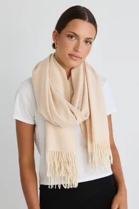 Simple Cream Winter Scarf