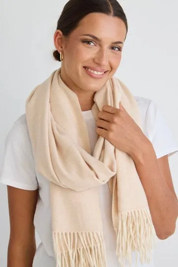 Simple Cream Winter Scarf