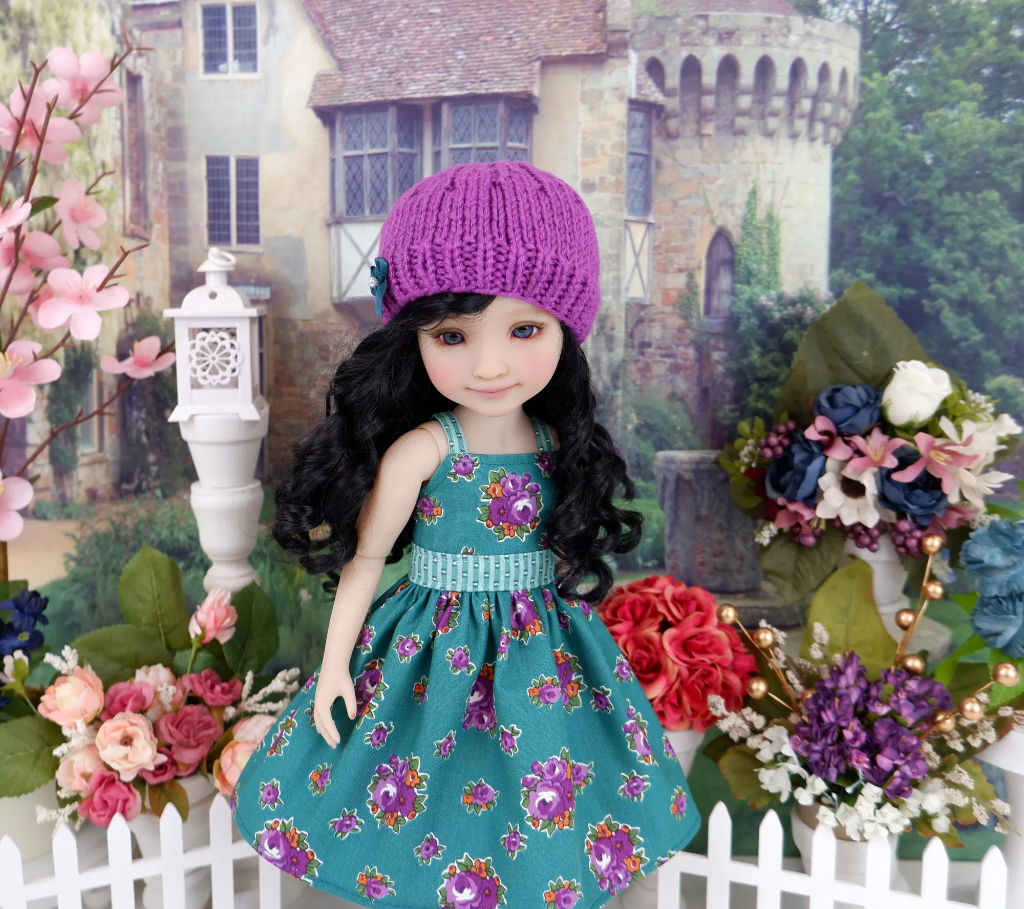 Vibrant Autumn Rose - dress and sweater set with shoes for Ruby Red Fashion Friends doll