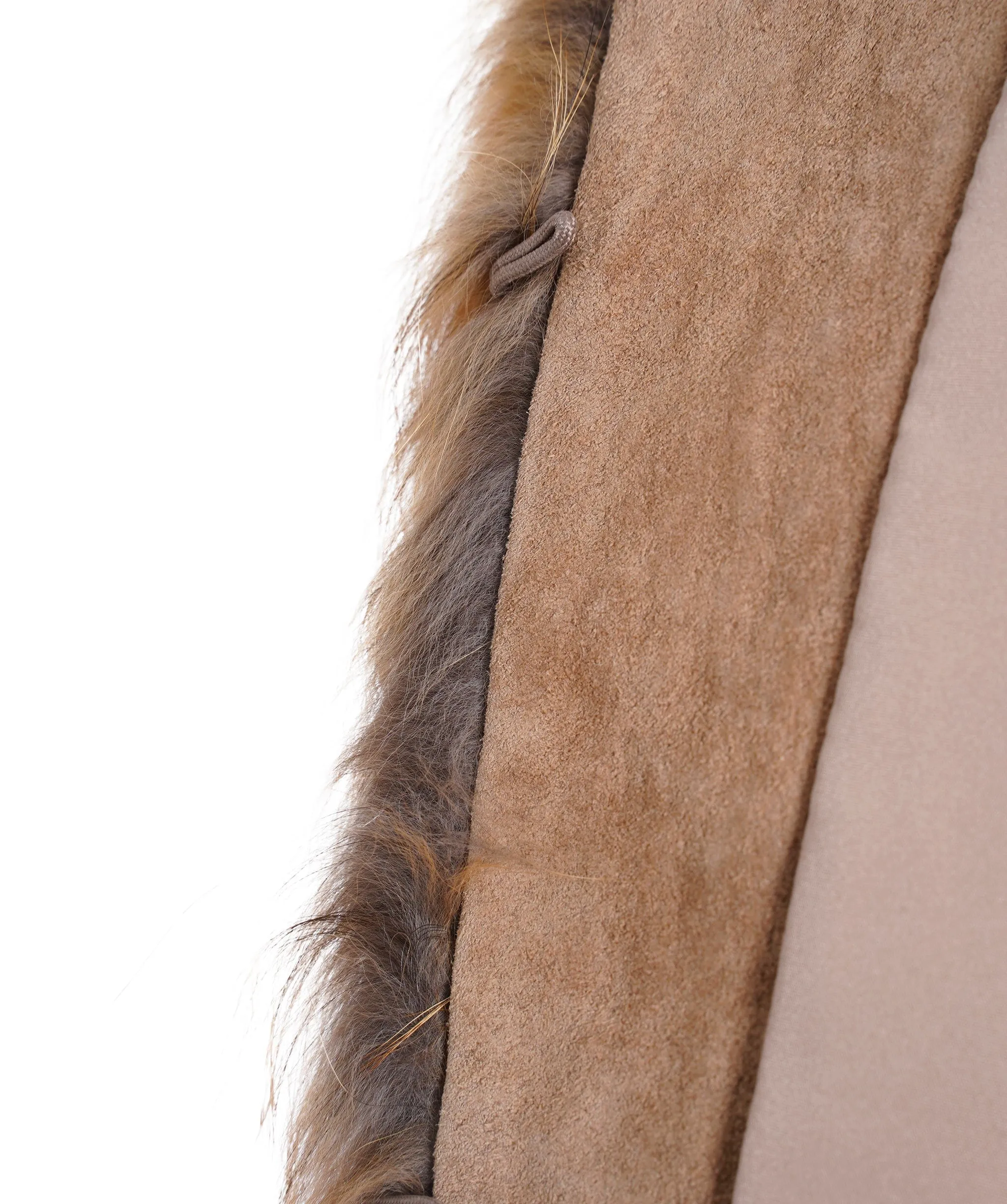Vintage beige genuine fox fur gilet ABC1022