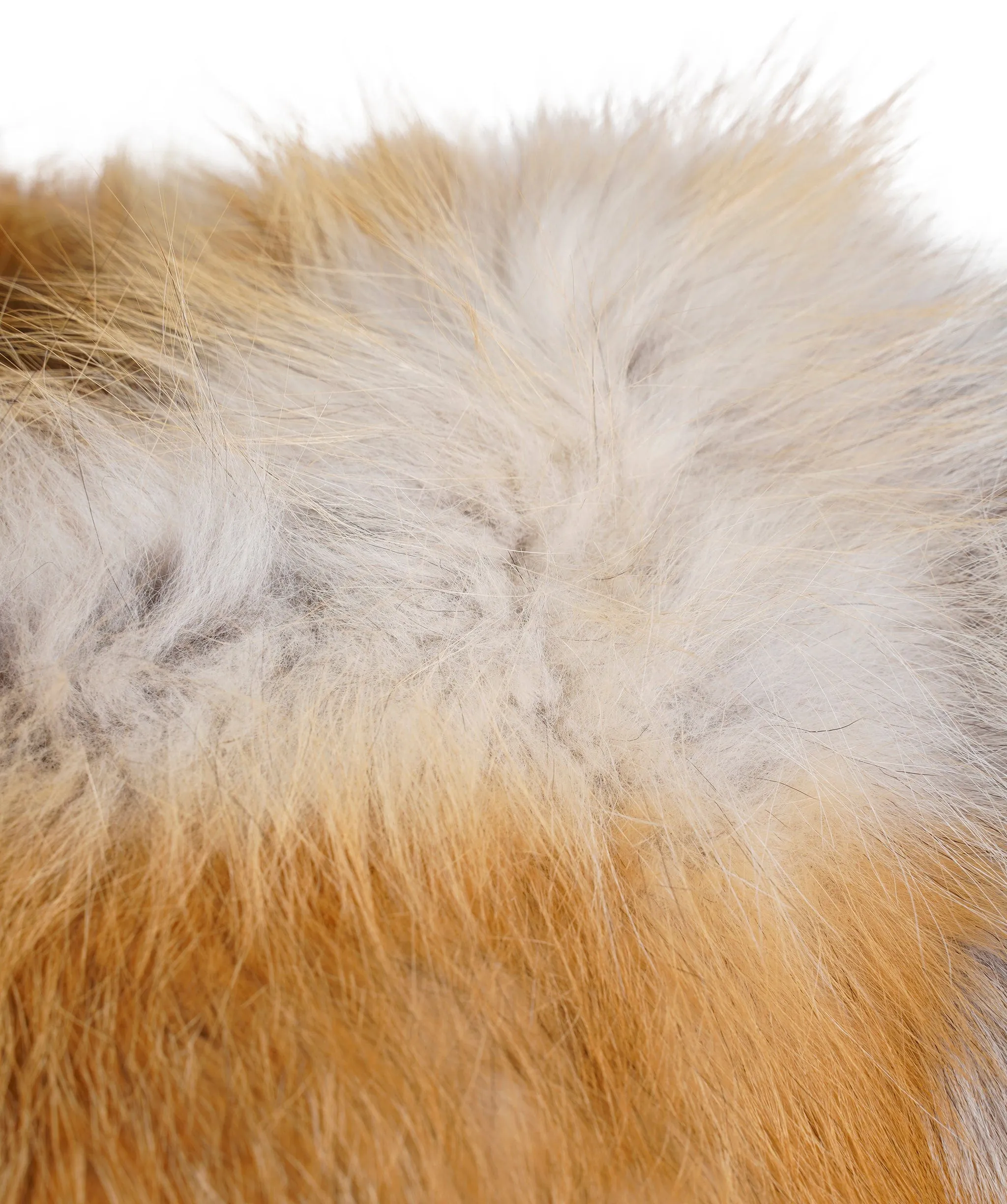 Vintage beige genuine fox fur gilet ABC1022