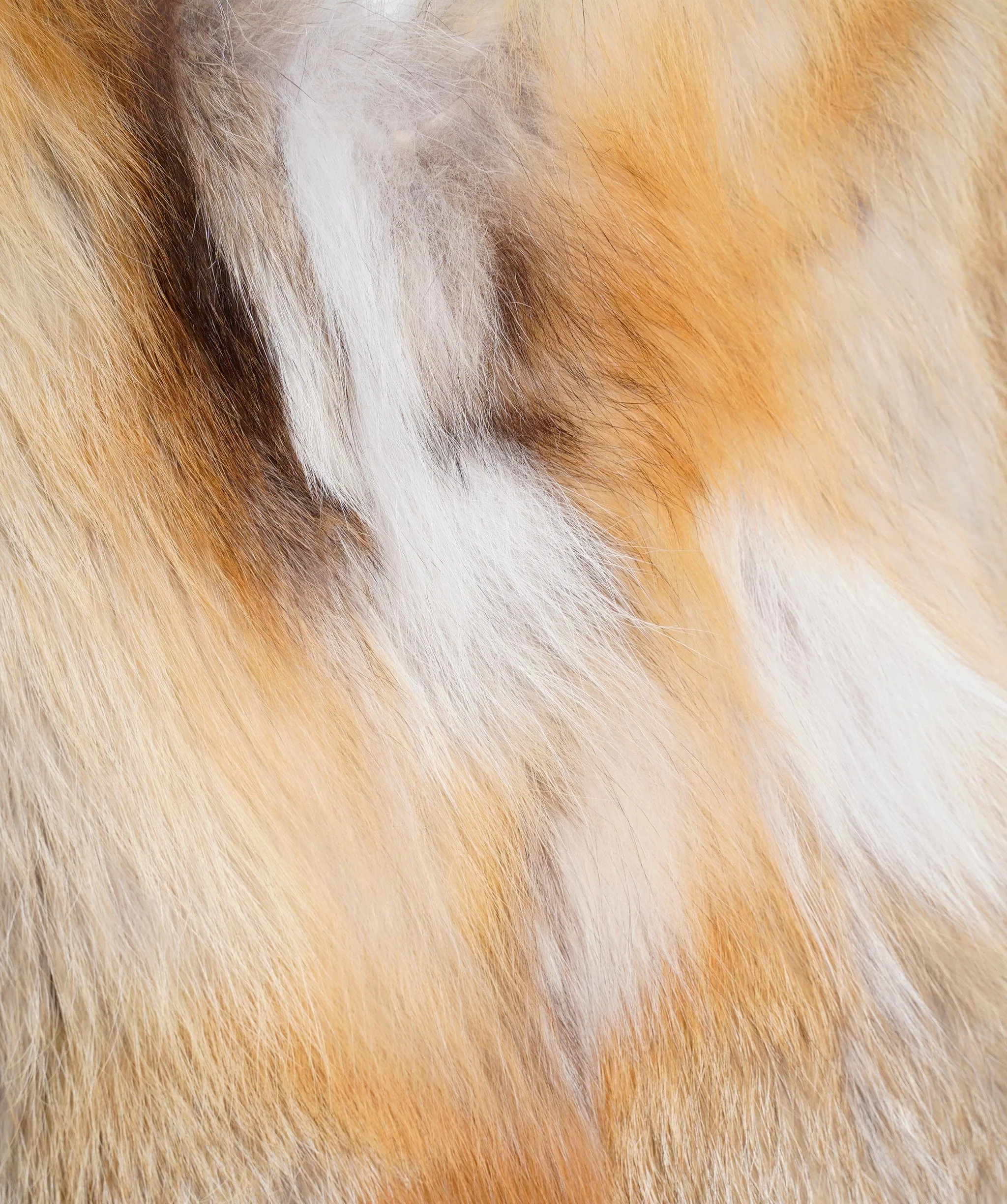 Vintage beige genuine fox fur gilet ABC1022