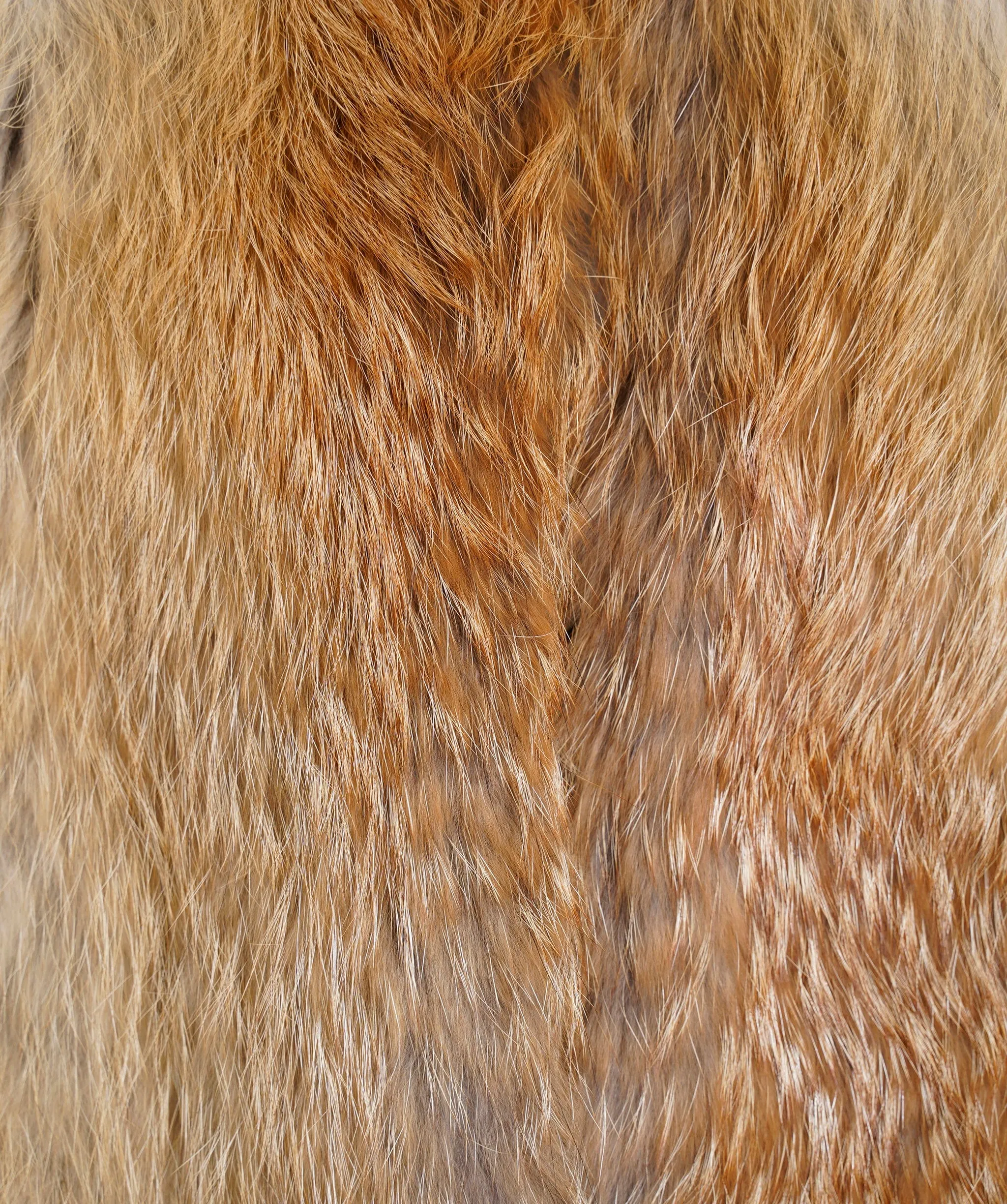 Vintage beige genuine fox fur gilet ABC1022