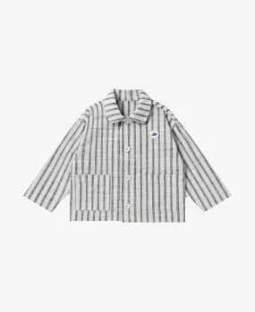 Wide Stripe Long Sleeve Shacket