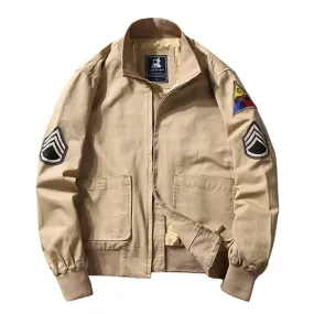 WW2 Fury Tanker Jacket Vintage Military Patch Outwear for Men